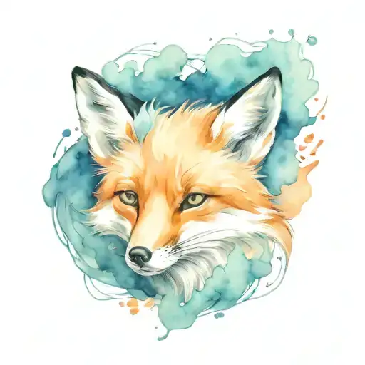 little fox tattoo design idea