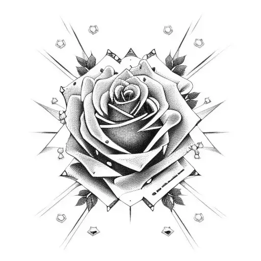 thug roses diamonds tattoo design idea