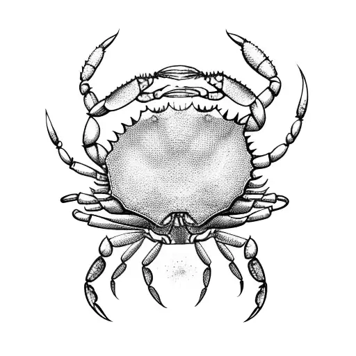 crab with क in the middle  tattoo design idea