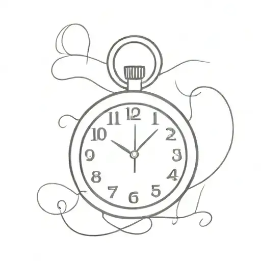 time 13:13 o'clock tattoo design idea