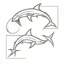 shark vs skorpion tattoo design idea