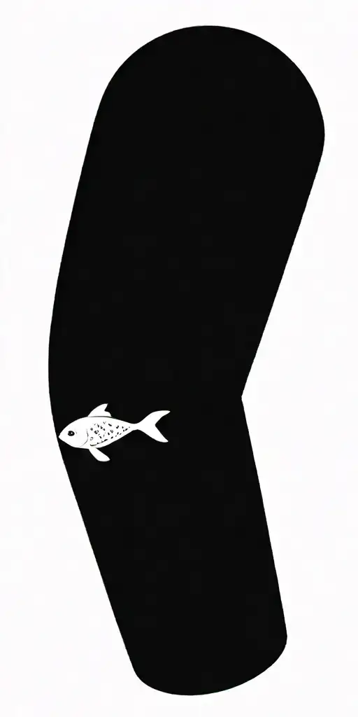 river landscape with broken clock olive branch koi carp tattoo design idea