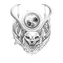 a magical portal like Pier Glass Frames, in Chippendale Drawings, Vol. I Thomas Chippendale  tattoo design idea