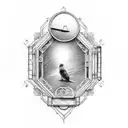 a magical portal like Pier Glass Frames, in Chippendale Drawings, Vol. I Thomas Chippendale  tattoo design idea