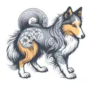 Shetland sheepdog tattoo design idea