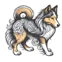 Shetland sheepdog tattoo design idea