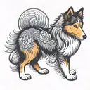 Shetland sheepdog tattoo design idea