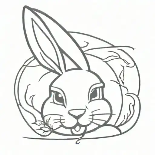 playboy bunny, smoking weed  tattoo design idea