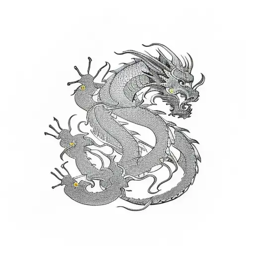 dragon infinity symbol tattoo design idea