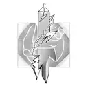 Zeus holding a lightning bolt tattoo design idea