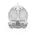 simple coffin tattoo design idea