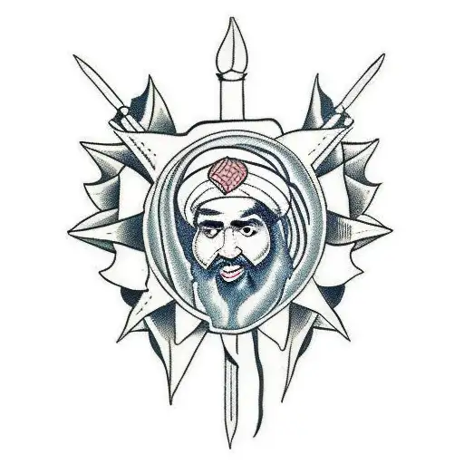 imam ali sword  tattoo design idea