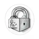 Simple small padlock locked to heart initials tattoo design idea