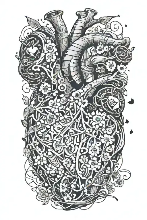 heartbreak love hurts tattoo design idea