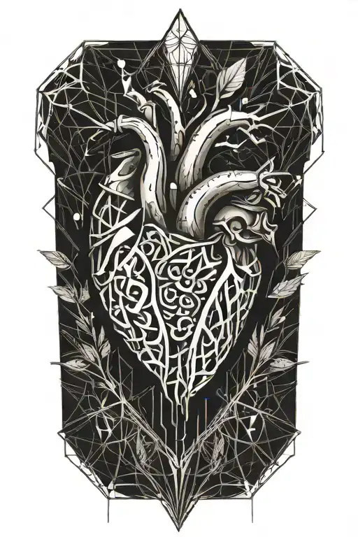 heartbreak love hurts tattoo design idea