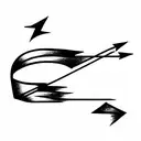 Bow Arrow  tattoo design idea