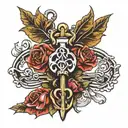 3 keys with 1 corinthians 13:13  tattoo design idea