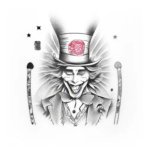 mad hatter  tattoo design idea