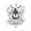 beetlejuice and venem tattoo design idea