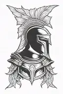 spartan helmet tattoo design idea