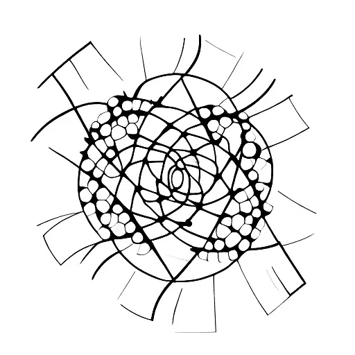 Dot spiral tattoo design idea