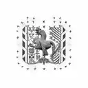 flag new zealand and colombia mixed tattoo design idea