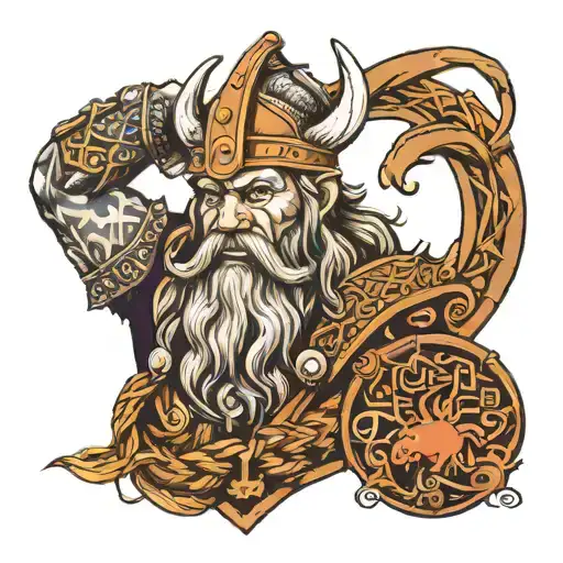 Viking patch work forearm  tattoo design idea