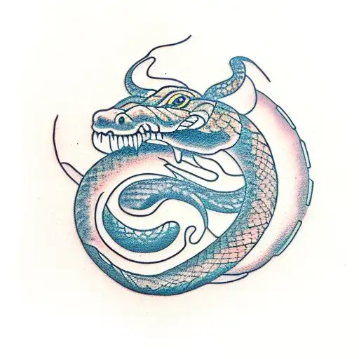 rattleSnake tattoo design idea