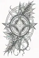 ray of light with crown of thorns minimalist tattoo tattoo design idea
