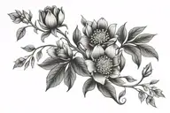 provincial flowers of manitoba, BC, and ontario canada tattoo design idea