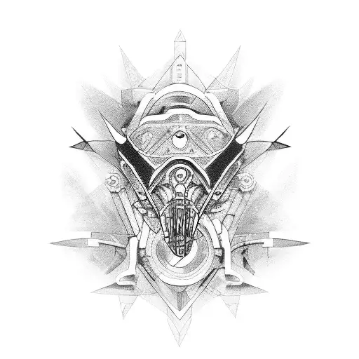 mechanical tattoo design idea