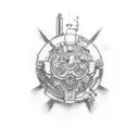 mechanical tattoo design idea