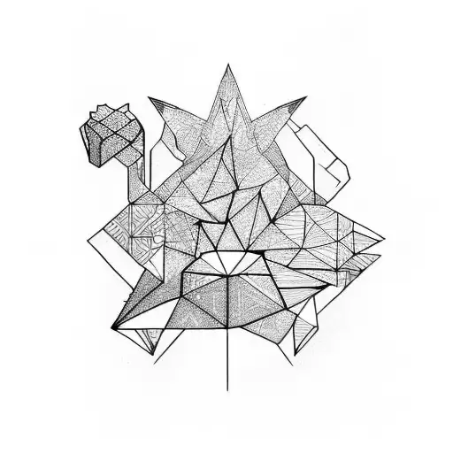 SHAPES, LINES AND POINTS  tattoo design idea