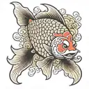 japanese carp sea tattoo design idea