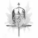 crusader knight  tattoo design idea