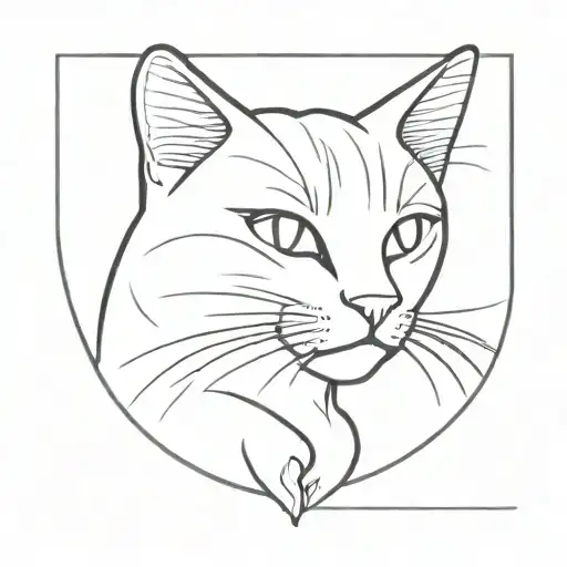 small cat tattoo design idea