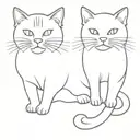 small cat tattoo design idea