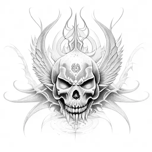 angel and demon tattoo design idea
