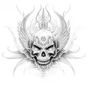 angel and demon tattoo design idea
