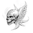 angel and demon tattoo design idea