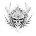 angel and demon tattoo design idea