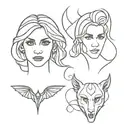 Vampire diaries tattoo design idea