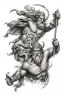 zeus y poseidon tattoo design idea