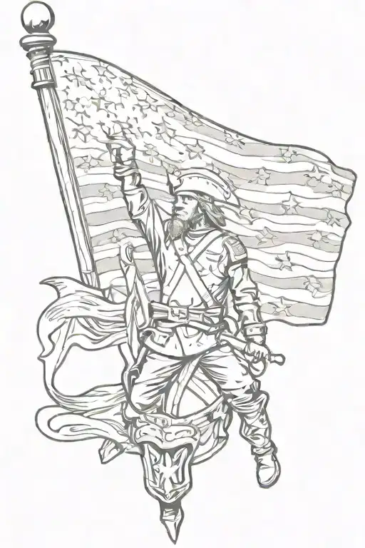 patriot tattoo design idea