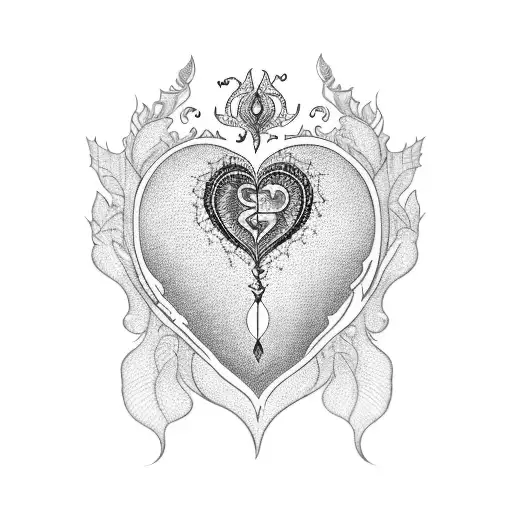 Aneeta with heart tattoo design idea