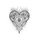 Aneeta with heart tattoo design idea