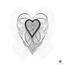 Aneeta with heart tattoo design idea