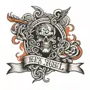 Text say "Rebel" tattoo design idea