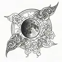 lunar eclipse   tattoo design idea