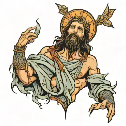 jesus, calvary hill  tattoo design idea